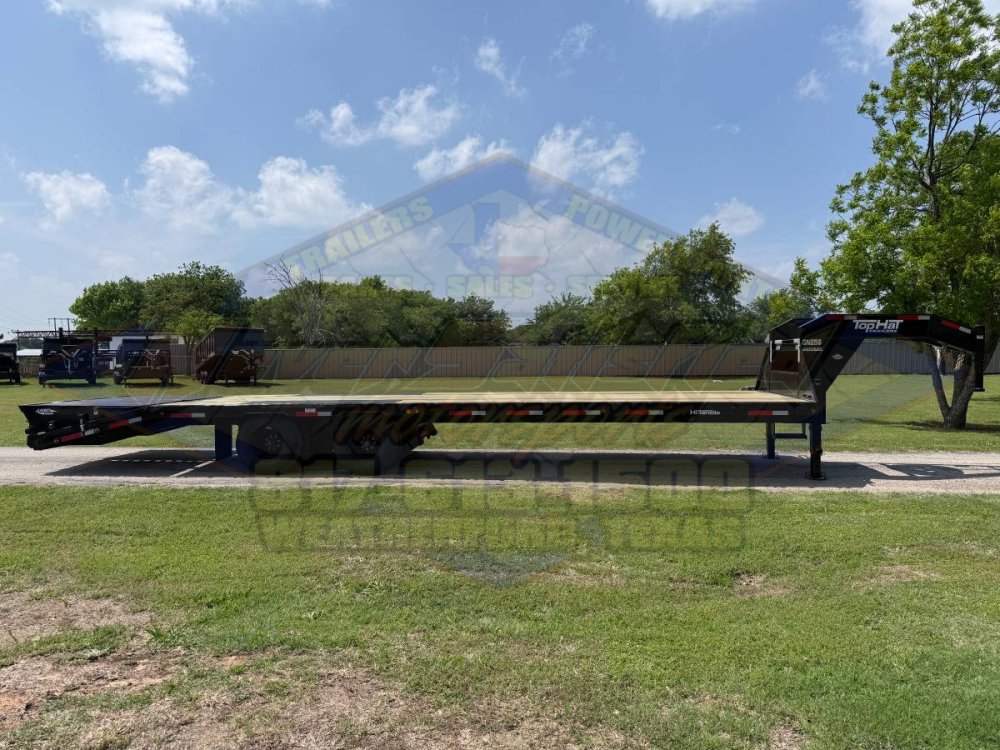2026 TOP HAT 102" X 27' + 5' GOOSENECK TRAILER WITH JUMBO RAMPS AND SPARE 25,900 GVWR