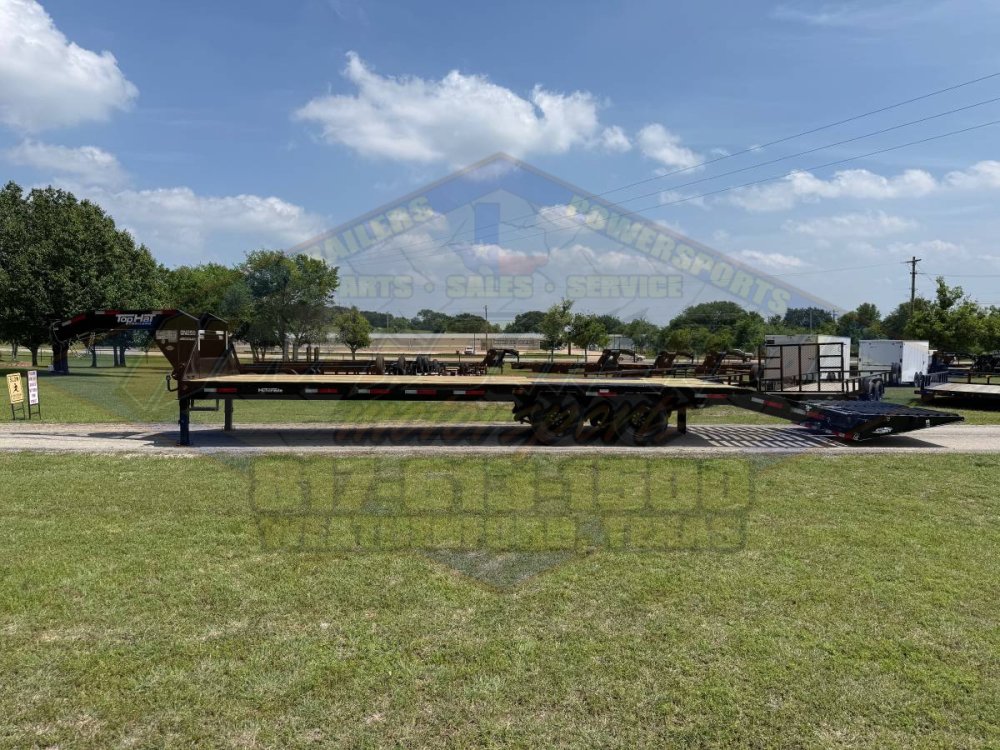 2026 TOP HAT 102" X 27' + 5' GOOSENECK TRAILER WITH JUMBO RAMPS AND SPARE 25,900 GVWR