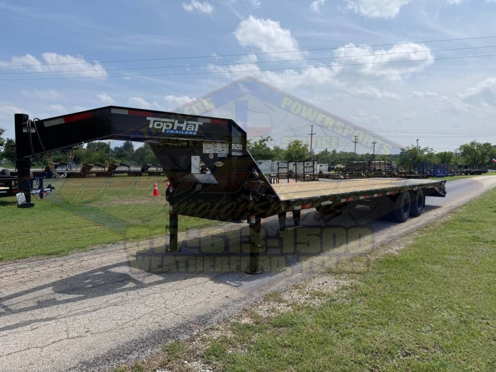 2026 TOP HAT 102" X 27' + 5' GOOSENECK TRAILER WITH JUMBO RAMPS AND SPARE 25,900 GVWR