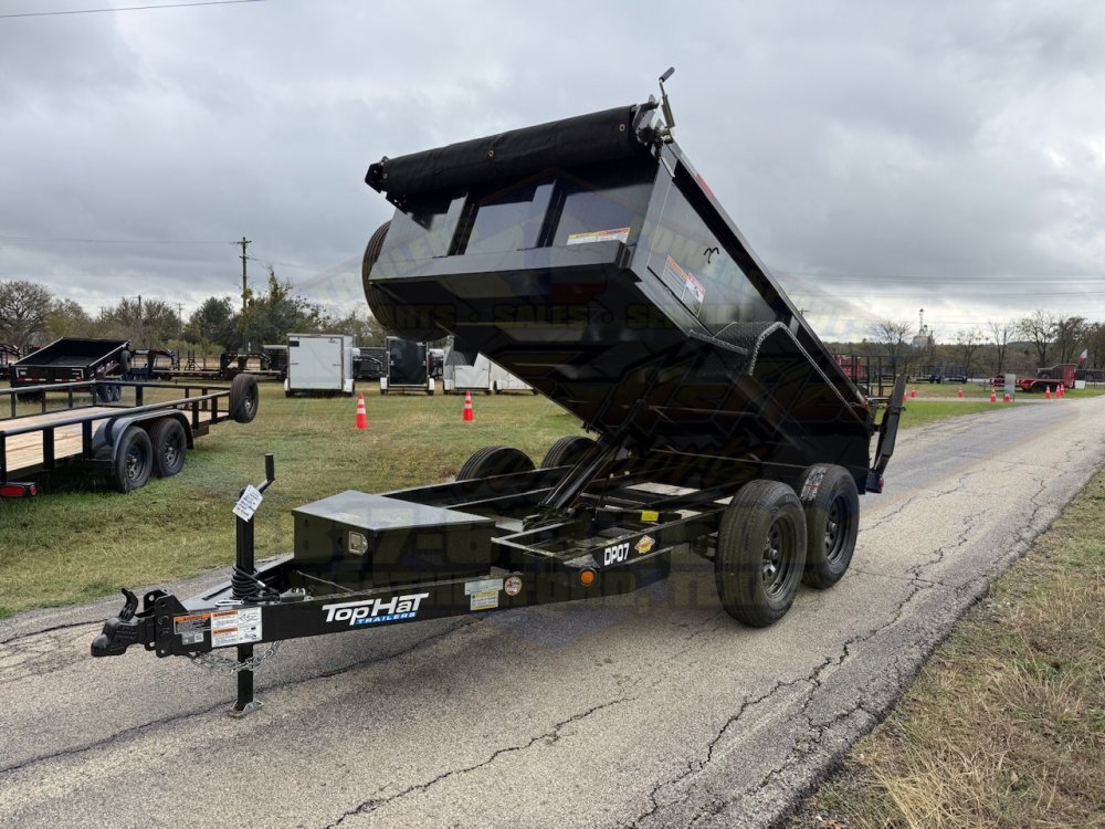 2026 TOP HAT 77" X 10' DUMP TRAILER WITH TARP AND SPARE 7,000 GVWR