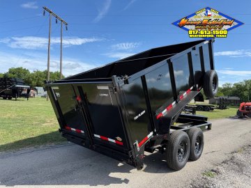 2026 TOP HAT 83" X 14' LOW PROFILE DUMP TRAILER 4' SIDEWALLS WITH TARP, RAMPS AND SPARE 14,000 GVWR