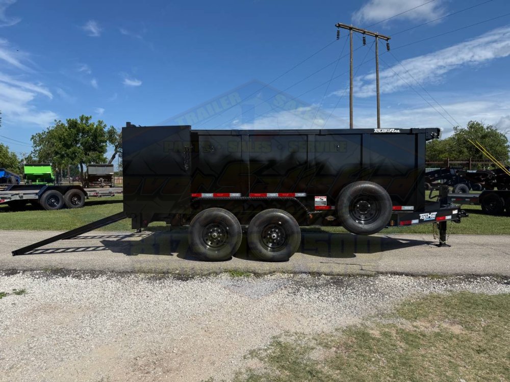 2026 TOP HAT 83" X 14' LOW PROFILE DUMP TRAILER 4' SIDEWALLS WITH TARP, RAMPS AND SPARE 14,000 GVWR