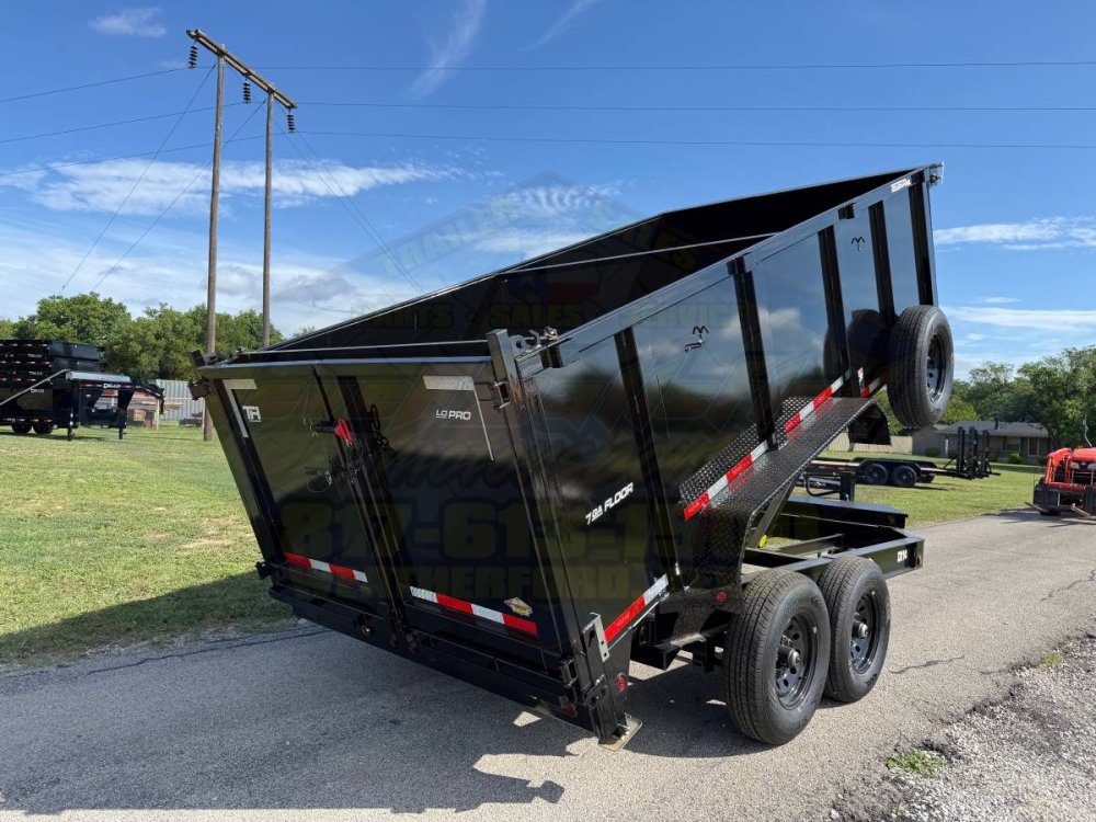 2026 TOP HAT 83" X 14' LOW PROFILE DUMP TRAILER 4' SIDEWALLS WITH TARP, RAMPS AND SPARE 14,000 GVWR