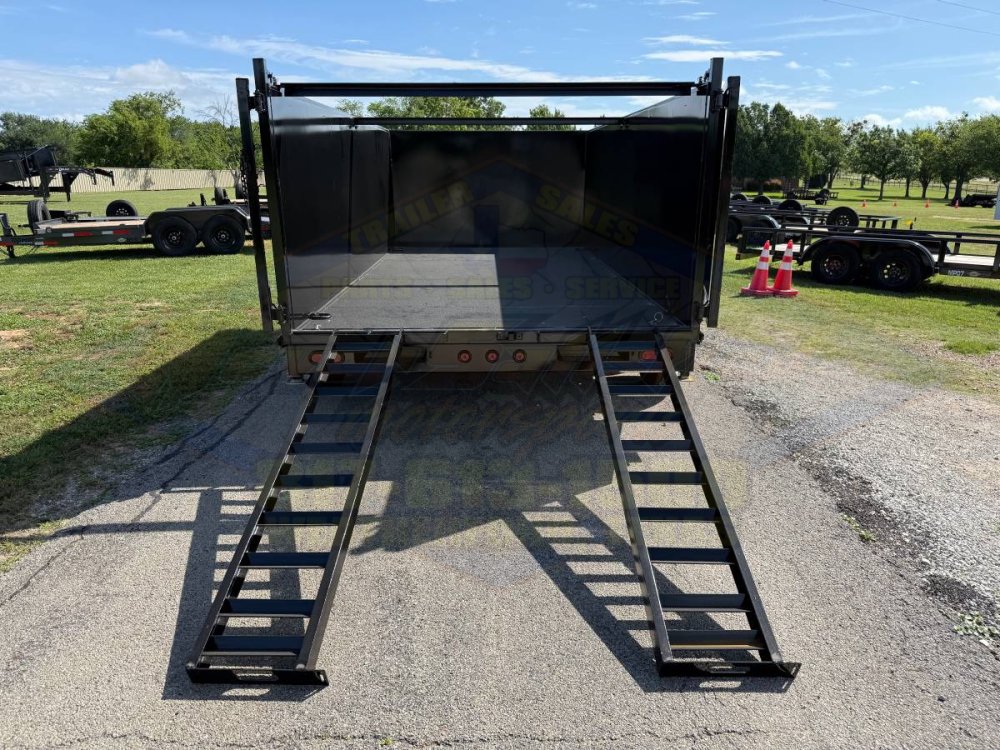 2026 TOP HAT 83" X 14' LOW PROFILE DUMP TRAILER 4' SIDEWALLS WITH TARP, RAMPS AND SPARE 14,000 GVWR