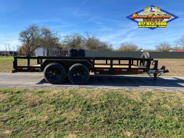 2026 TOP HAT 83" X 16' HD SQUARE TOP UTILITY TRAILER W/ SLIDE OUT RAMPS, SPARE 14,000 GVWR