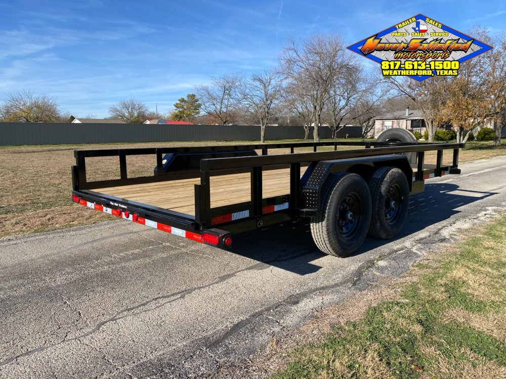 2026 TOP HAT 83" X 16' HD SQUARE TOP UTILITY TRAILER W/ SLIDE OUT RAMPS, SPARE 14,000 GVWR
