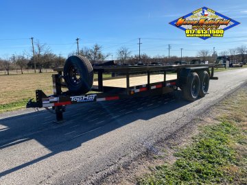 2026 TOP HAT 83" X 16' HD SQUARE TOP UTILITY TRAILER W/ SLIDE OUT RAMPS, SPARE 14,000 GVWR