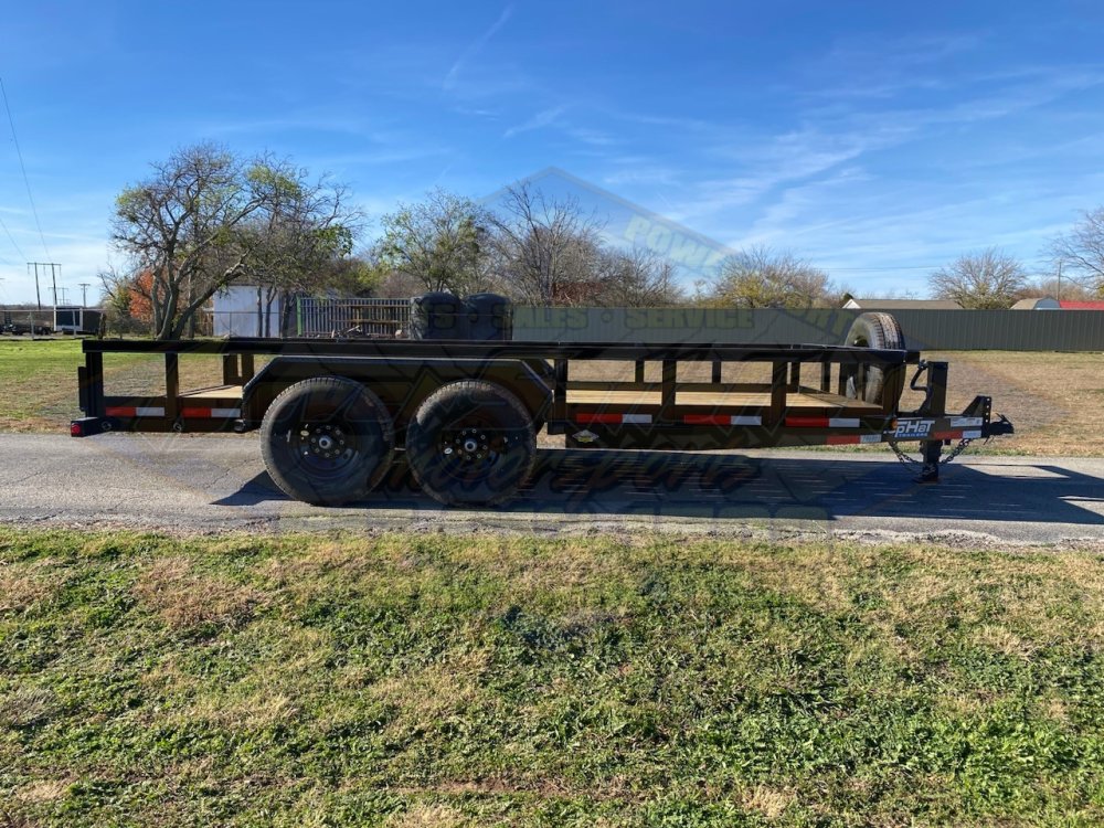2026 TOP HAT 83" X 16' HD SQUARE TOP UTILITY TRAILER W/ SLIDE OUT RAMPS, SPARE 14,000 GVWR