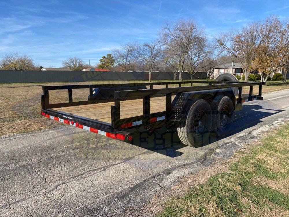 2026 TOP HAT 83" X 16' HD SQUARE TOP UTILITY TRAILER W/ SLIDE OUT RAMPS, SPARE 14,000 GVWR