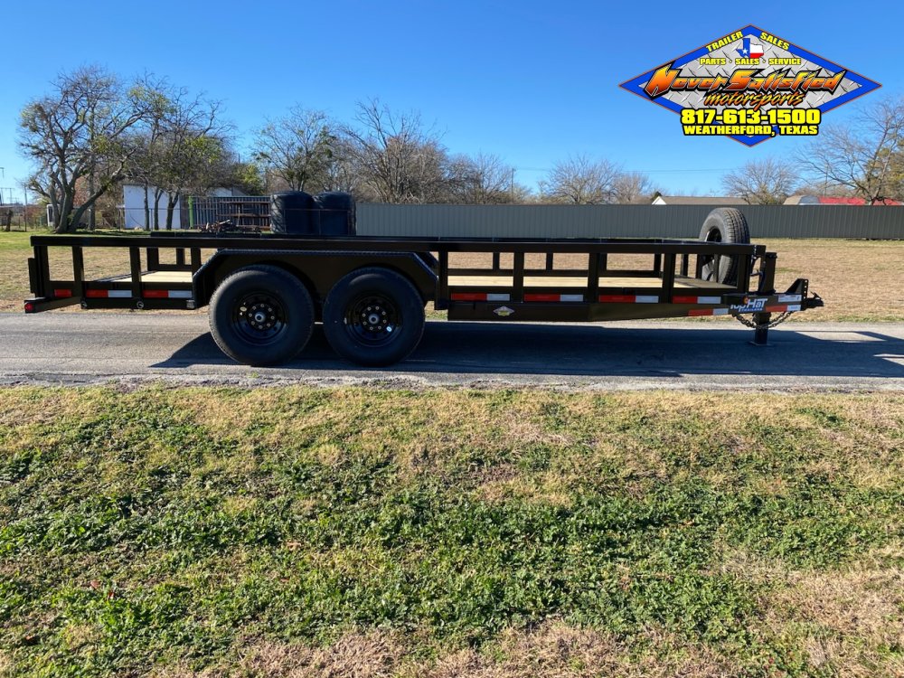 2026 TOP HAT 83" X 18' HD SQUARE TOP UTILITY TRAILER W/ SLIDE OUT RAMPS, SPARE 14,000 GVWR