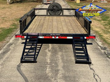 2026 TOP HAT 83" X 18' HD SQUARE TOP UTILITY TRAILER W/ SLIDE OUT RAMPS, SPARE 14,000 GVWR