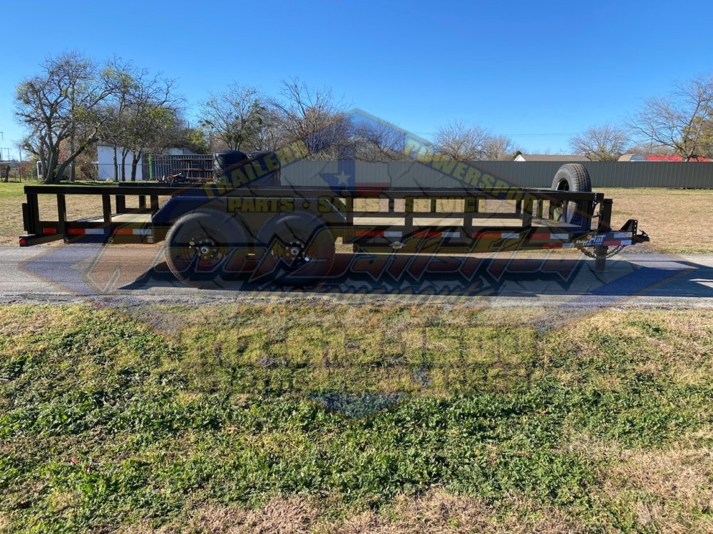 2026 TOP HAT 83" X 18' HD SQUARE TOP UTILITY TRAILER W/ SLIDE OUT RAMPS, SPARE 14,000 GVWR