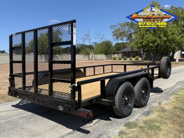 2026 TOP HAT 83" X 14' PIPE TOP UTILITY TRAILER WITH 4' SPRING ASSIST RAMP GATE, SPARE 7,000 GVWR