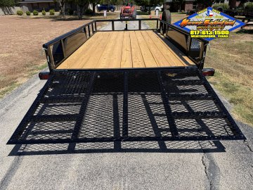 2026 TOP HAT 83" X 14' PIPE TOP UTILITY TRAILER WITH 4' SPRING ASSIST RAMP GATE, SPARE 7,000 GVWR
