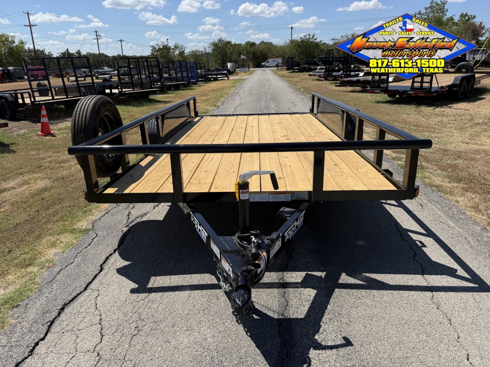 2026 TOP HAT 83" X 14' PIPE TOP UTILITY TRAILER WITH 4' SPRING ASSIST RAMP GATE, SPARE 7,000 GVWR