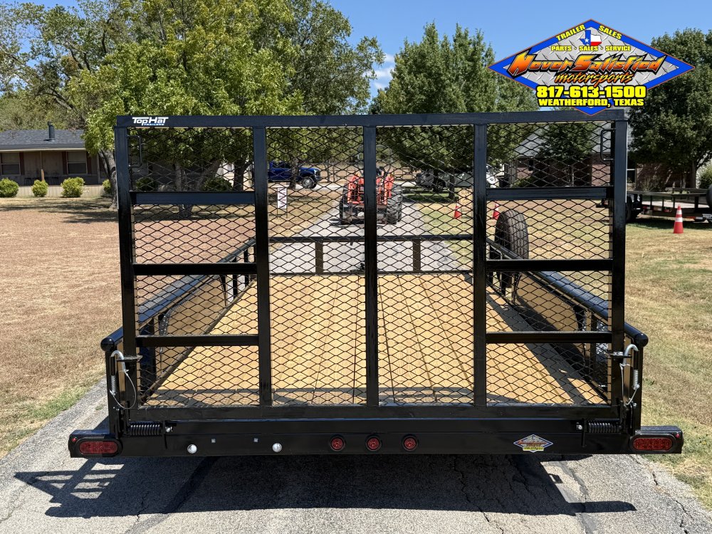 2026 TOP HAT 83" X 14' PIPE TOP UTILITY TRAILER WITH 4' SPRING ASSIST RAMP GATE, SPARE 7,000 GVWR