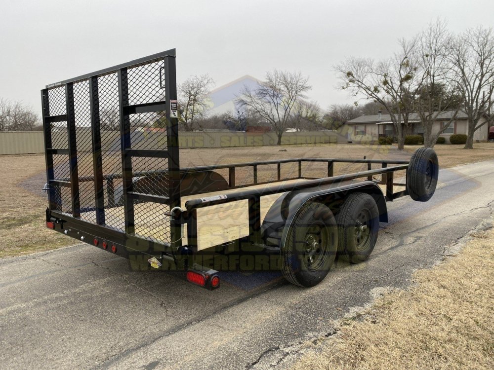 2026 TOP HAT 83" X 14' PIPE TOP UTILITY TRAILER WITH 4' SPRING ASSIST RAMP GATE, SPARE 7,000 GVWR
