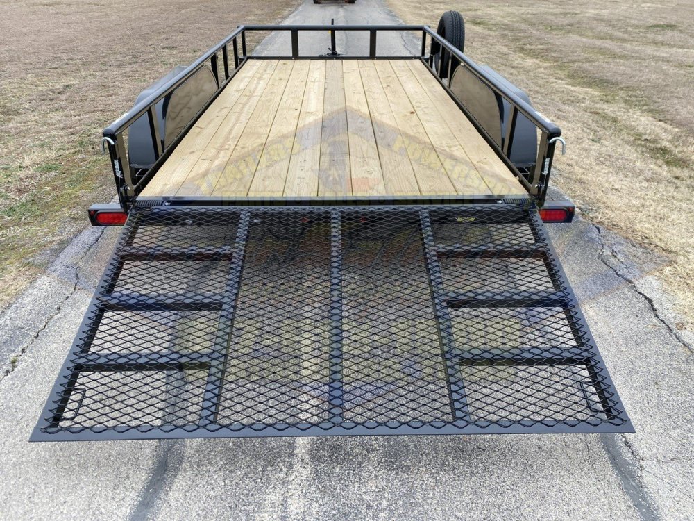 2026 TOP HAT 83" X 14' PIPE TOP UTILITY TRAILER WITH 4' SPRING ASSIST RAMP GATE, SPARE 7,000 GVWR