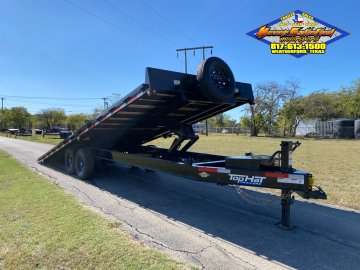 2026 TOP HAT 102" X 24' HYDRAULIC TILT DECK TRAILER WITH SPARE 14,000 GVWR
