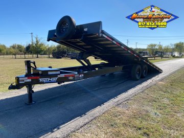 2026 TOP HAT 102" X 24' HYDRAULIC TILT DECK TRAILER WITH SPARE 14,000 GVWR