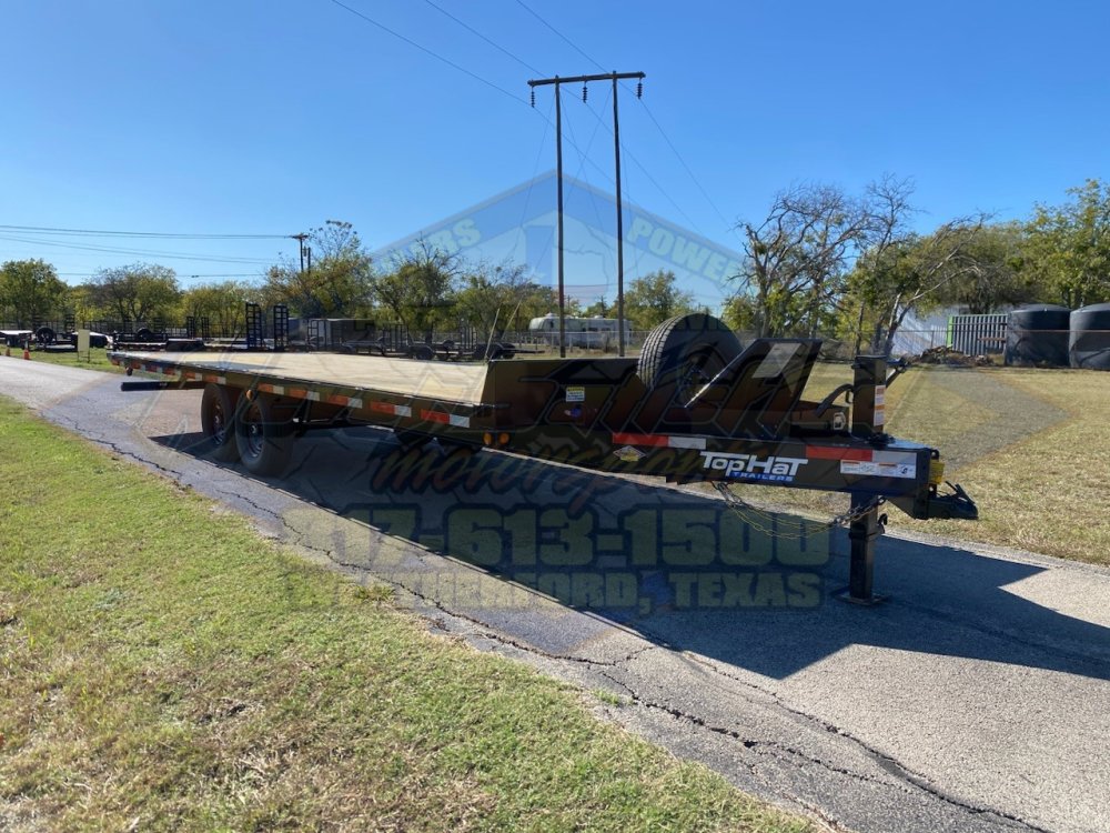 2026 TOP HAT 102" X 24' HYDRAULIC TILT DECK TRAILER WITH SPARE 14,000 GVWR