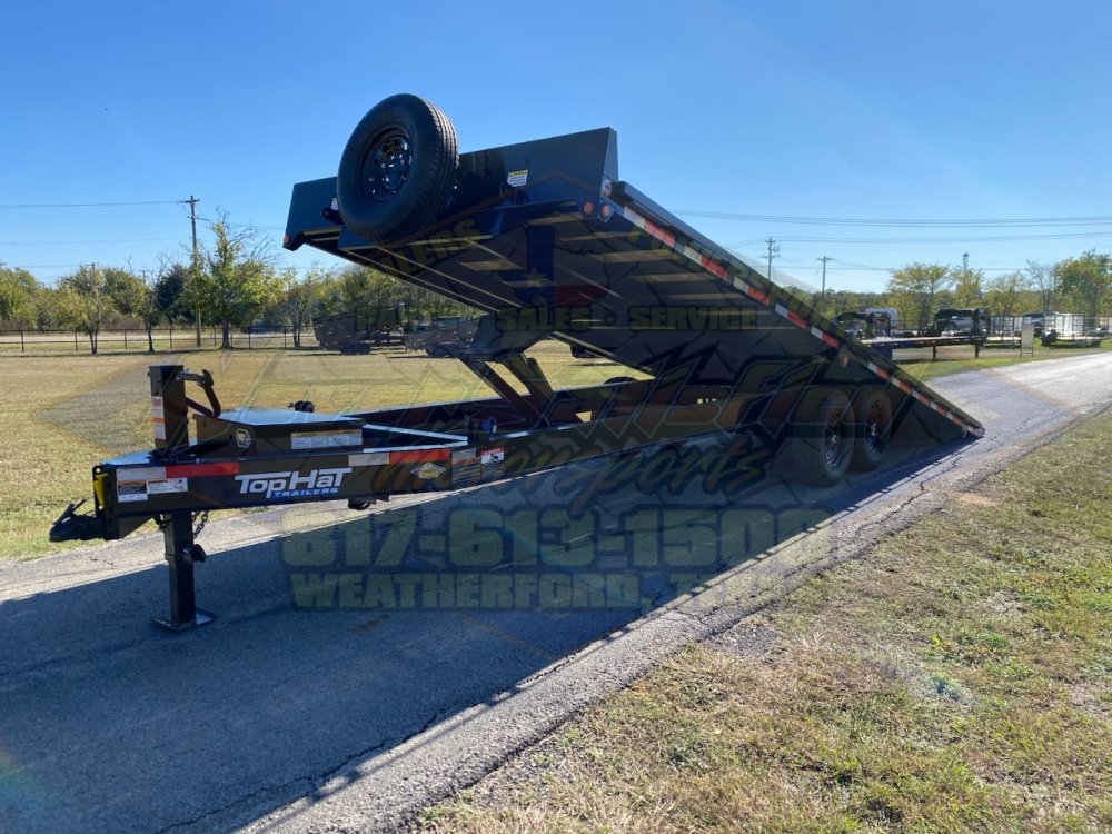 2026 TOP HAT 102" X 24' HYDRAULIC TILT DECK TRAILER WITH SPARE 14,000 GVWR
