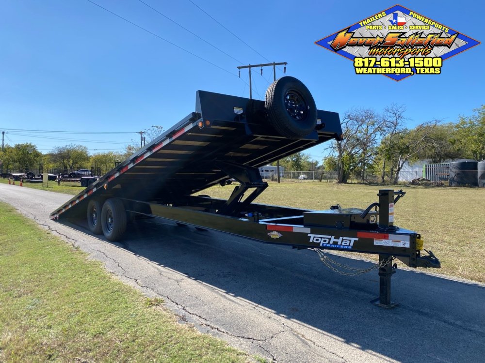 2026 TOP HAT 102" X 24' HYDRAULIC TILT DECK TRAILER WITH SPARE 14,000 GVWR