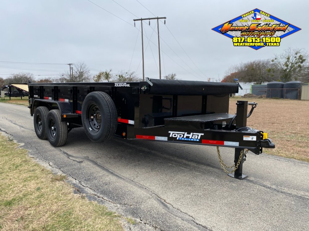 2026 TOP HAT 83" X 16' LOW PROFILE DUMP TRAILER WITH TARP, RAMPS AND SPARE 14,000 GVWR