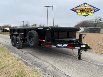 2026 TOP HAT 83" X 16' LOW PROFILE DUMP TRAILER WITH TARP, RAMPS AND SPARE 14,000 GVWR