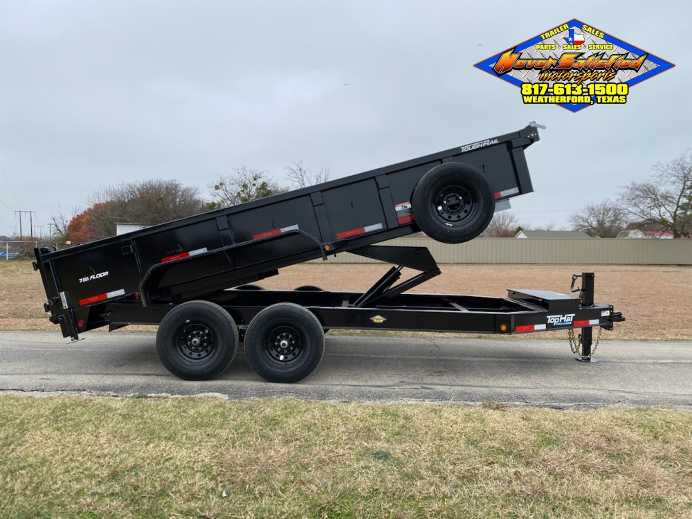2026 TOP HAT 83" X 16' LOW PROFILE DUMP TRAILER WITH TARP, RAMPS AND SPARE 14,000 GVWR