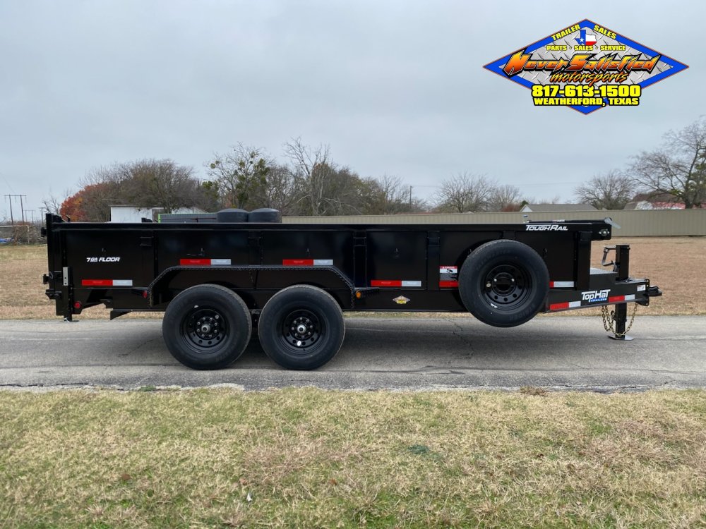 2026 TOP HAT 83" X 16' LOW PROFILE DUMP TRAILER WITH TARP, RAMPS AND SPARE 14,000 GVWR