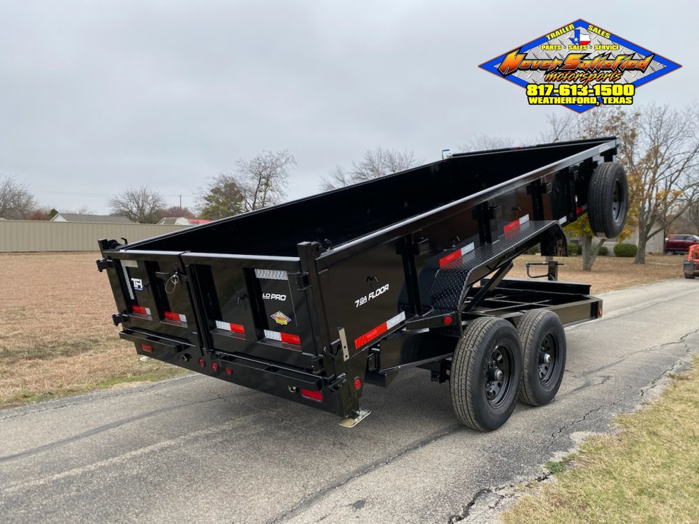 2026 TOP HAT 83" X 16' LOW PROFILE DUMP TRAILER WITH TARP, RAMPS AND SPARE 14,000 GVWR