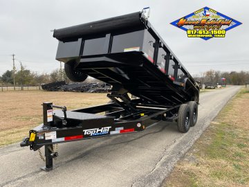 2026 TOP HAT 83" X 16' LOW PROFILE DUMP TRAILER WITH TARP, RAMPS AND SPARE 14,000 GVWR