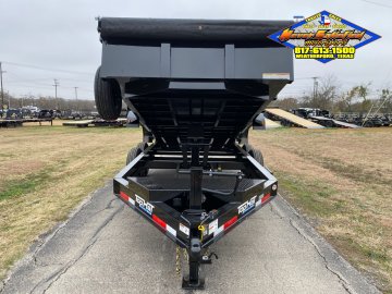 2026 TOP HAT 83" X 16' LOW PROFILE DUMP TRAILER WITH TARP, RAMPS AND SPARE 14,000 GVWR