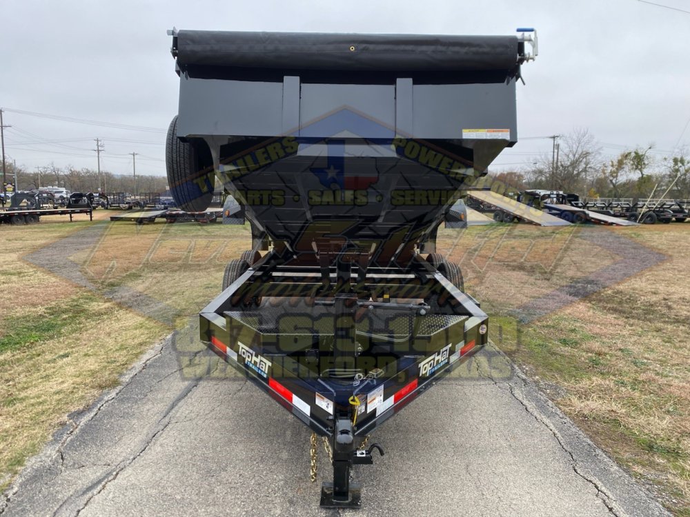2026 TOP HAT 83" X 16' LOW PROFILE DUMP TRAILER WITH TARP, RAMPS AND SPARE 14,000 GVWR