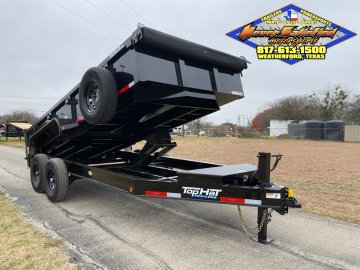 2026 TOP HAT 83" X 16' LOW PROFILE DUMP TRAILER WITH TARP, RAMPS AND SPARE 14,000 GVWR