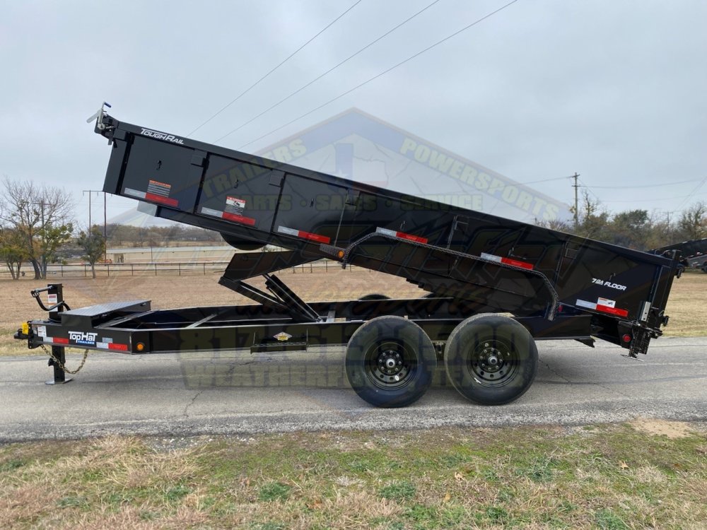 2026 TOP HAT 83" X 16' LOW PROFILE DUMP TRAILER WITH TARP, RAMPS AND SPARE 14,000 GVWR