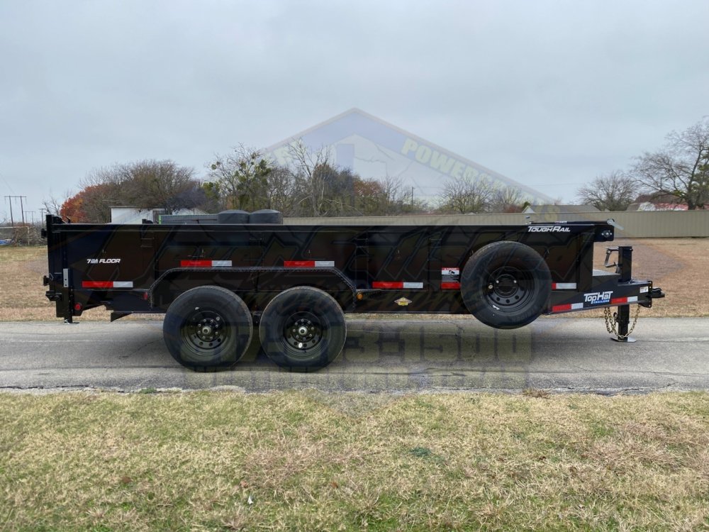 2026 TOP HAT 83" X 16' LOW PROFILE DUMP TRAILER WITH TARP, RAMPS AND SPARE 14,000 GVWR