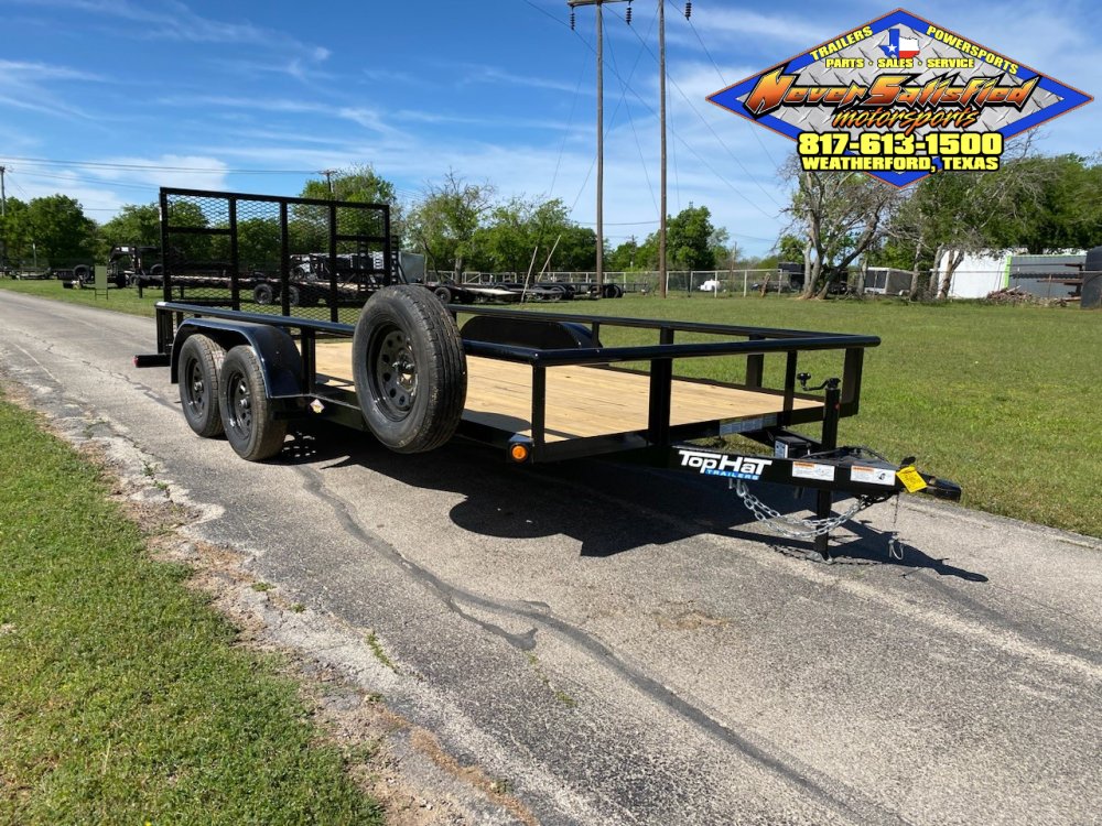 2026 TOP HAT 83" X 16' PIPE TOP UTILITY TRAILER WITH 4' SPRING ASSIST RAMP GATE, SPARE 7,000 GVWR