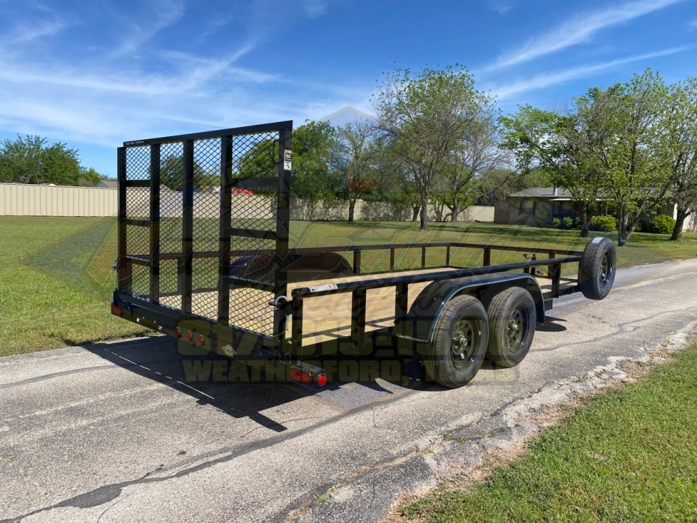 2026 TOP HAT 83" X 16' PIPE TOP UTILITY TRAILER WITH 4' SPRING ASSIST RAMP GATE, SPARE 7,000 GVWR