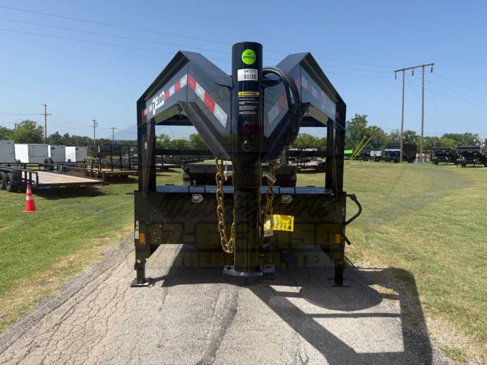 2027 DELCO 102" X 24' GOOSENECK TILT TRAILER DRIVE OVER FENDERS WITH SPARE 16,000#GVWR 9466#PLC