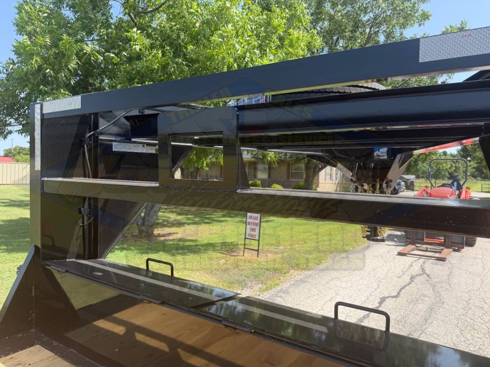 2027 DELCO 102" X 24' GOOSENECK TILT TRAILER DRIVE OVER FENDERS WITH SPARE 16,000#GVWR 9466#PLC