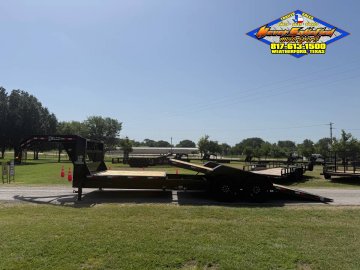 2027 DELCO 102" X 24' GOOSENECK TILT TRAILER DRIVE OVER FENDERS WITH SPARE 16,000#GVWR 9466#PLC