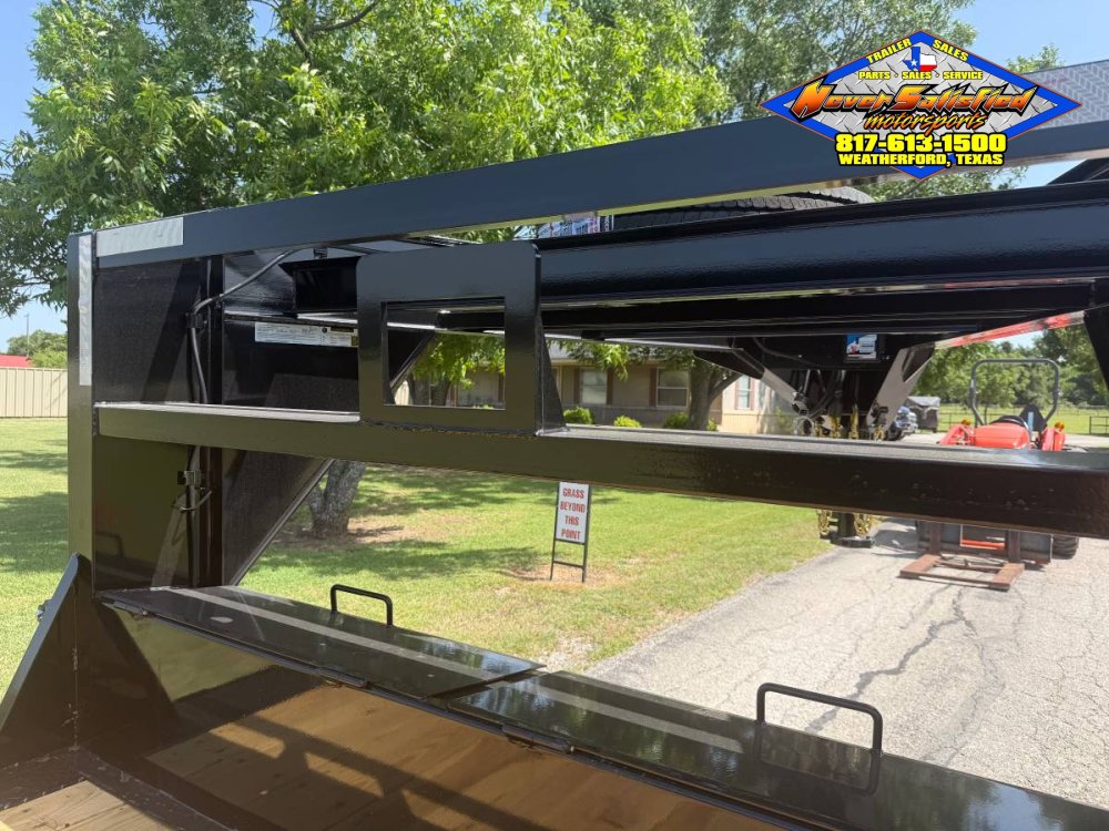 2027 DELCO 102" X 24' GOOSENECK TILT TRAILER DRIVE OVER FENDERS WITH SPARE 16,000#GVWR 9466#PLC