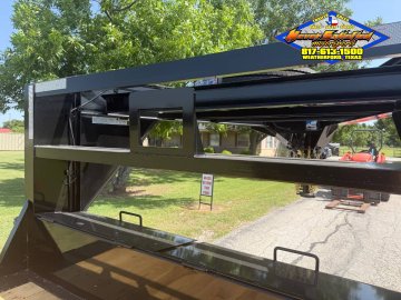 2027 DELCO 102" X 24' GOOSENECK TILT TRAILER DRIVE OVER FENDERS WITH SPARE 16,000#GVWR 9466#PLC