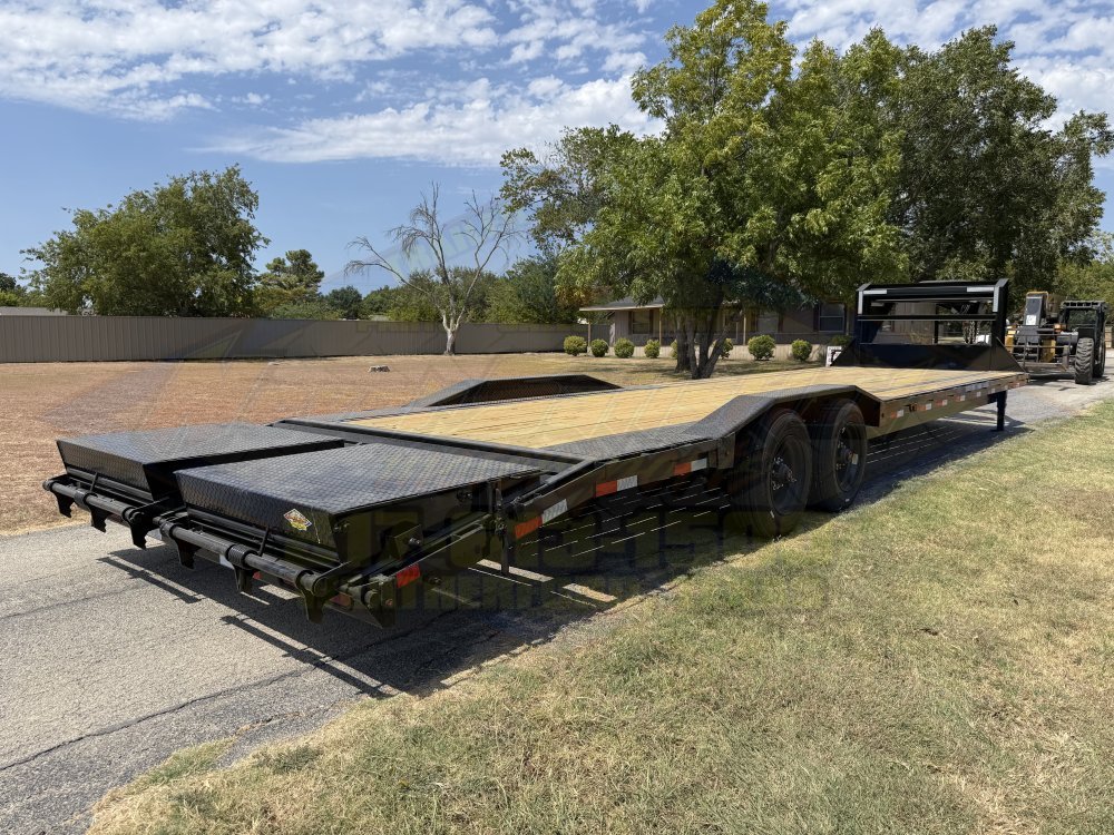 2027 DELCO 102" X 24' + 4' GOOSENECK CAR HAULER WITH MONSTER RAMPS AND SPARE 20K-GVWR 13774#PLC