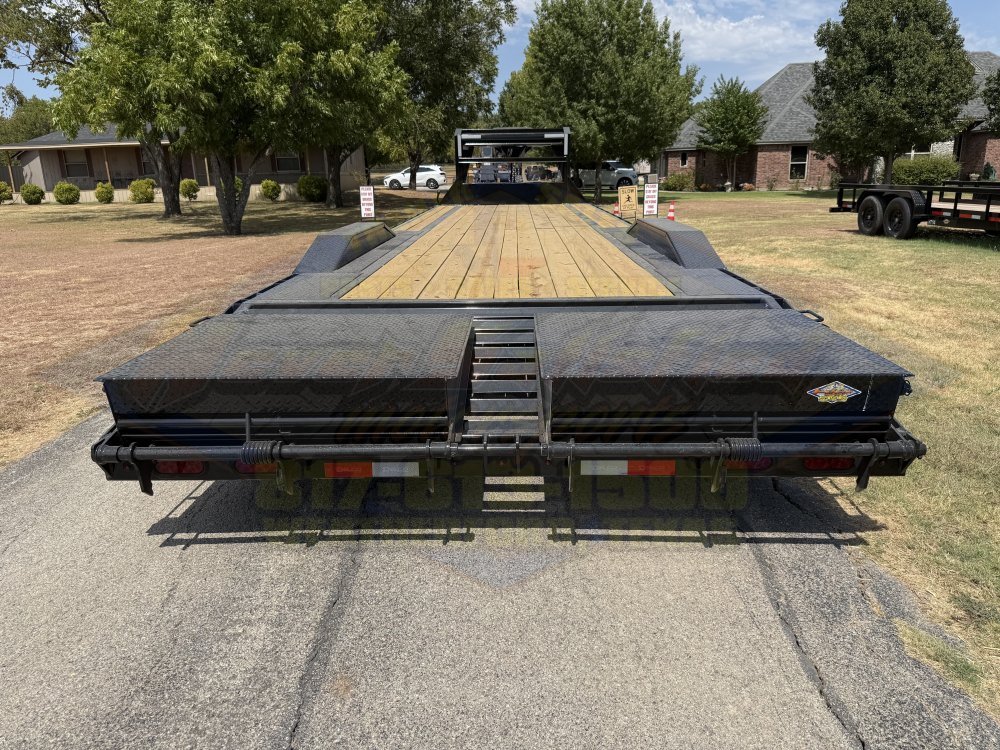 2027 DELCO 102" X 24' + 4' GOOSENECK CAR HAULER WITH MONSTER RAMPS AND SPARE 20K-GVWR 13774#PLC
