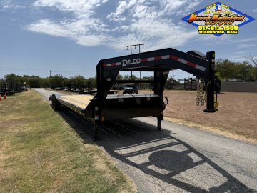 2027 DELCO 102" X 28' + 4' GOOSENECK CAR HAULER WITH MONSTER RAMPS AND SPARE 20K-GVWR 13070#PLC