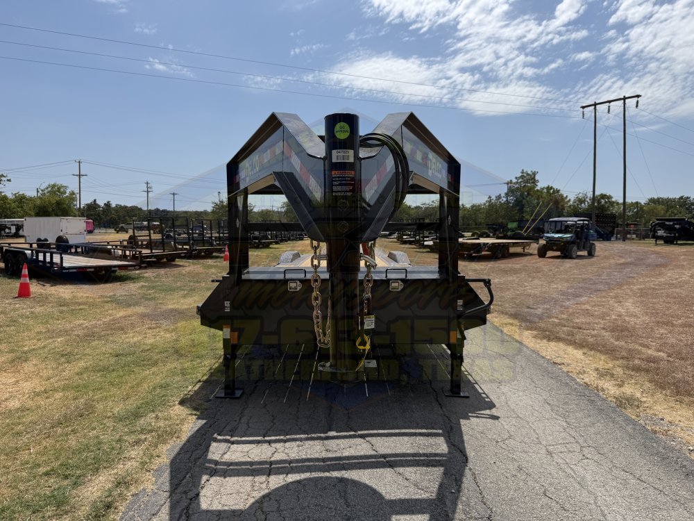2027 DELCO 102" X 28' + 4' GOOSENECK CAR HAULER WITH MONSTER RAMPS AND SPARE 20K-GVWR 13070#PLC