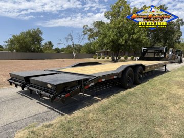 2027 DELCO 102" X 28' + 4' GOOSENECK CAR HAULER WITH MONSTER RAMPS AND SPARE 20K-GVWR 13070#PLC